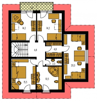 Floor plan of second floor - PREMIUM 214
